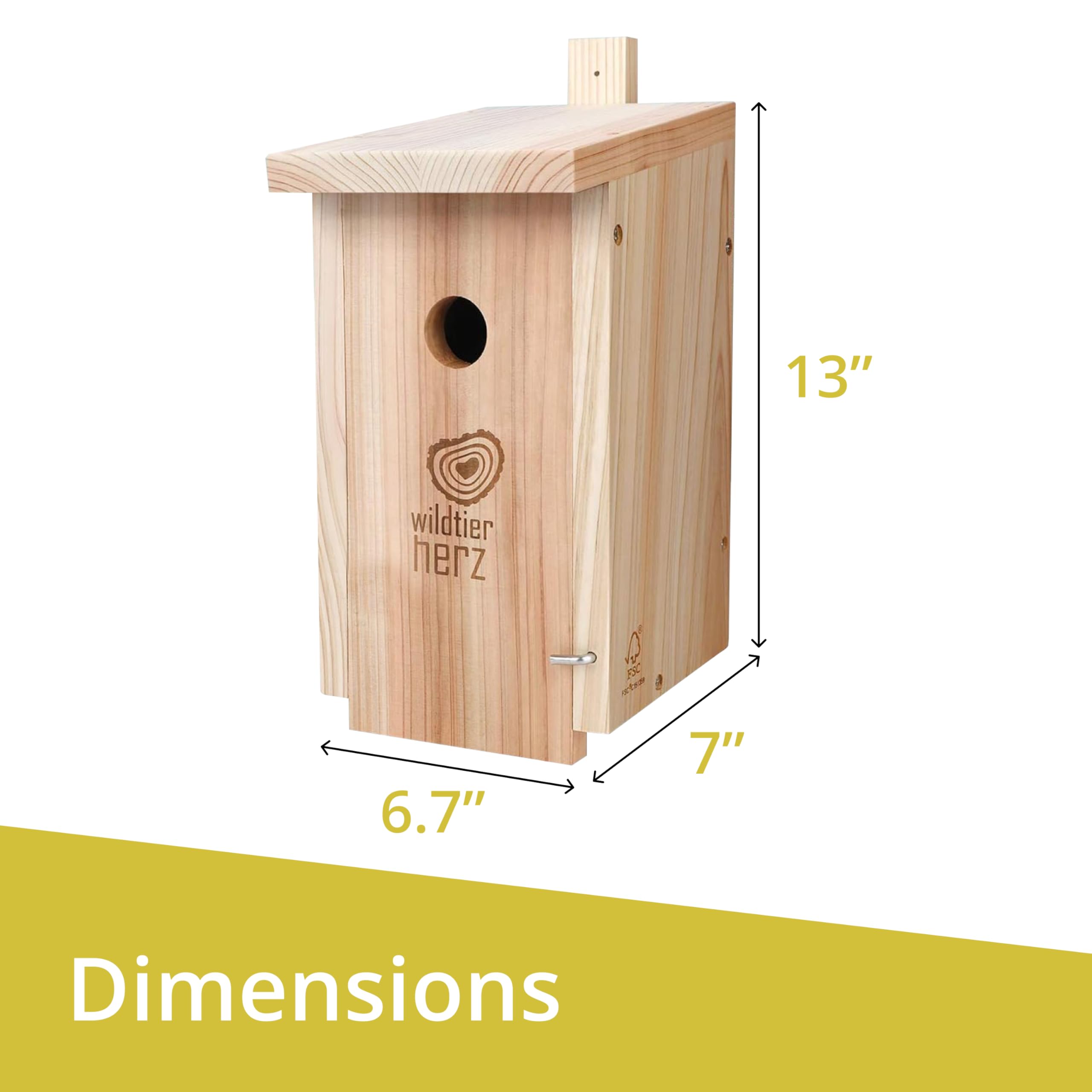 Amazon.com: Wildlife Heart Birdhouse for Great Tits, 32mm, Solid